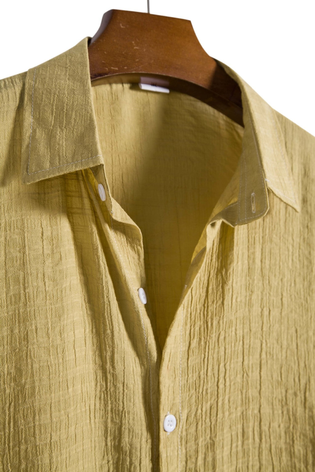 Men's Classic Solid Jacquard Short-Sleeve Shirt | 16/172022