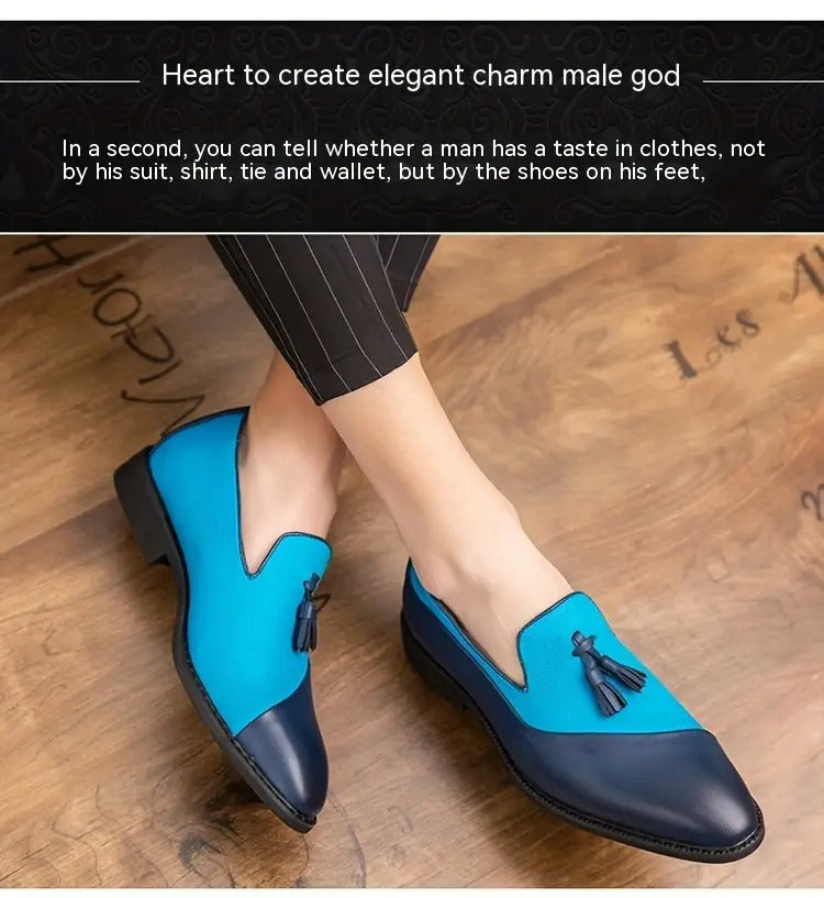 Men's Vintage Slip On Tassel Loafer Shoes Comfy Non Slip Rubber Sole Casual Dress Shoes | 1109-58