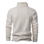 Men’s Fleece Pullover Sweatshirts | Autumn-Winter 2025 Europe Fashion | Half-Zip Stand Collar Tops | HD08