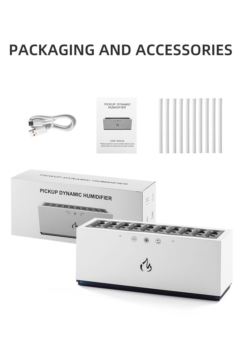 New Design 10 Nozzle Humidifier & Aroma Diffuser Dynamic Sound Pickup USB H2O Essential Oil Air Humidifier | KJR-273