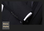 Men 3 Piece Slim Fit Luxe Quality Office Suit Wedding Formal Wear Dress Groom Business Jacket Waistcoat & Trouser Set Suit | AD3006