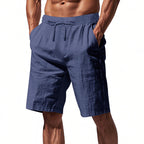 Men's Lightweight Linen-Blend Beach Shorts - Relaxed Fit 5-Inch Casual Shorts | WW-2