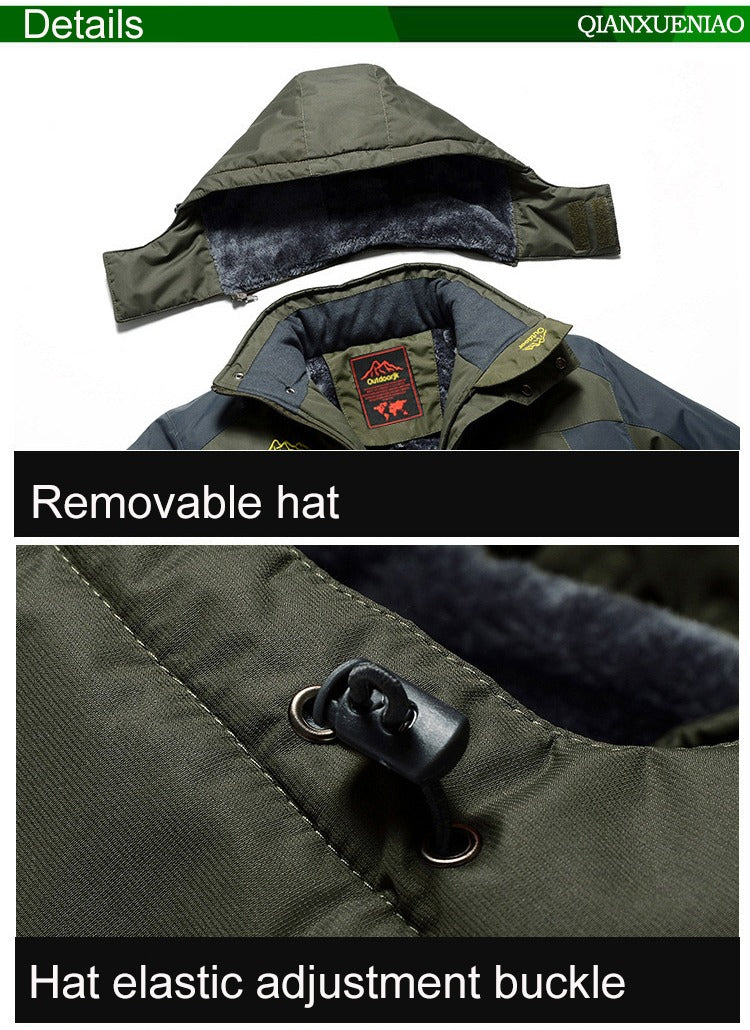 Men's Winter Ski Jacket Outdoor Hiking Snowboarding Camping Warm Fleece Heating Windbreaker Jacket | 828