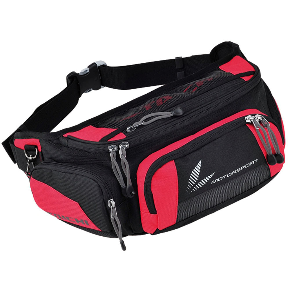 Waterproof Motorcycle Waist Bag | Motocross Race Belt Bag with Rain Cover Rider's Outdoor Crossbody Pack