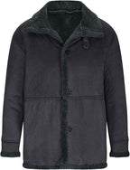 Men's Winter Warm Fur Trench Coat Thick Mid-Length Jacket | B024