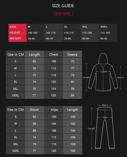 Premium Quality Sauna Suit for Men Sauna Jacket Pant Gym Workout Sweat Suits | TC2882