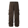 11KN Men's & Women's Cargo Pants | American Retro High-Street Wide-Leg Joggers | Multi-Pocket Loose Fit Trousers | KJ6282