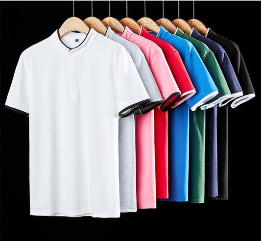 Men's Golf Business Polo Shirt Summer Short Sleeve Multi-Color Matching T-Shirt | 1031