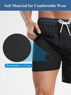 Men’s Quick-Dry Summer Beach Shorts Milk Silk Lined Swim Trunks for Men | 265SCTK