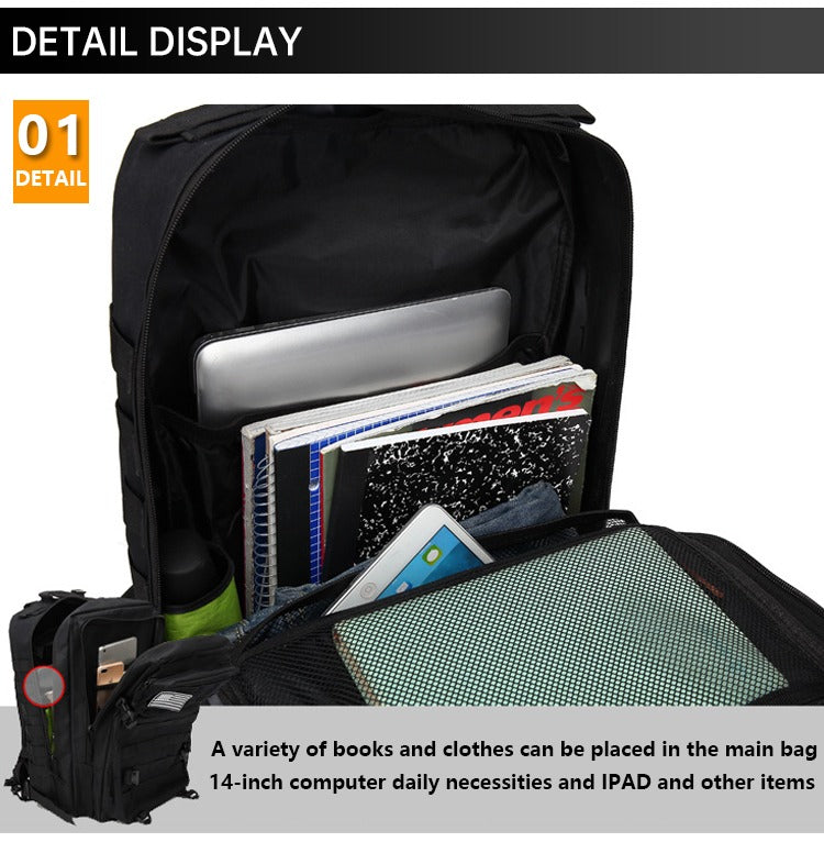 New Trending Portable Molle Bag 45L Mountain Travel Luggage Oxford Tactical Backpack