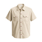 Men's Heavyweight Corduroy-Texture Work Shirt - 2025 Summer Relaxed Fit Casual Top | YH-OB20
