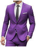 2026 Men‘s 2-Piece Wedding Suit Set Notch Lapel Business Blazer & Trousers Cross-Border Formal Wear for Grooms & Hosts