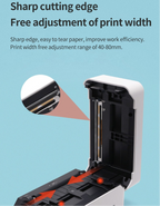 Thermal Label Printer Wireless Shipping Label Printer Royal Mail, UPS, DHL, Evri Label Printer Mobile, USB + Bluetooth Support Printer