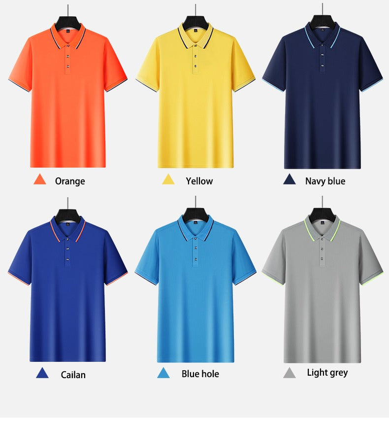 Men's Short-Sleeved Lapel Golf Polo Shirt Quick Dry & Embroidered Design T-Shirt | SG2316
