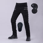 MOTOJSMT Motorcycle Riding Jeans | Casual Cargo Pants with Protective Armor | Zipper Pocket Racing Trousers for Summer | MOTOJSMT