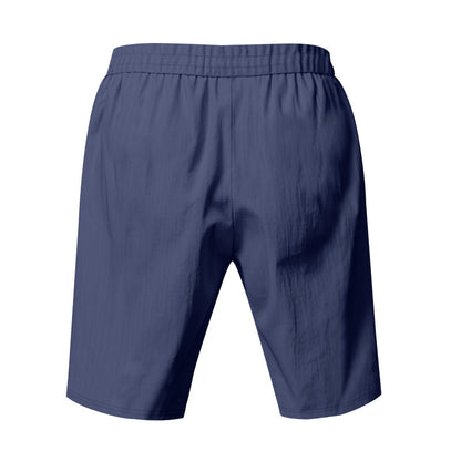 Men's Lightweight Linen-Blend Beach Shorts - Relaxed Fit 5-Inch Casual Shorts | WW-2