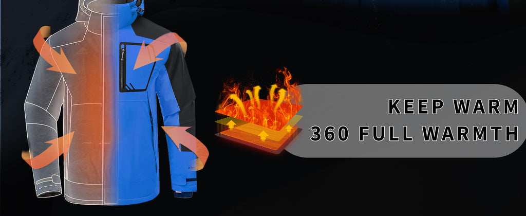 Mens Top Quality Warm Jacket Fleece Lined Waterproof Hooded Full Zip Bomber Coat
 | TJ153D