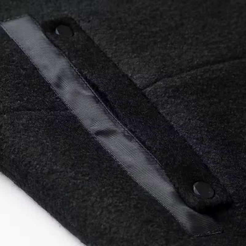 Men's Premium End Wool Blend Trench Coat Zip Closure Hooded Mid Long Overcoat