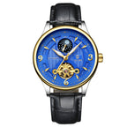 Men's Automatic Leather Mechanical Watch Tourbillon Waterproof Casual Watch | T820b