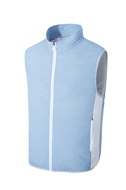 Gilet de refroidissement sans manches pour ventilateur d'été, gilet de protection solaire d'extérieur avec climatisation | 5727 