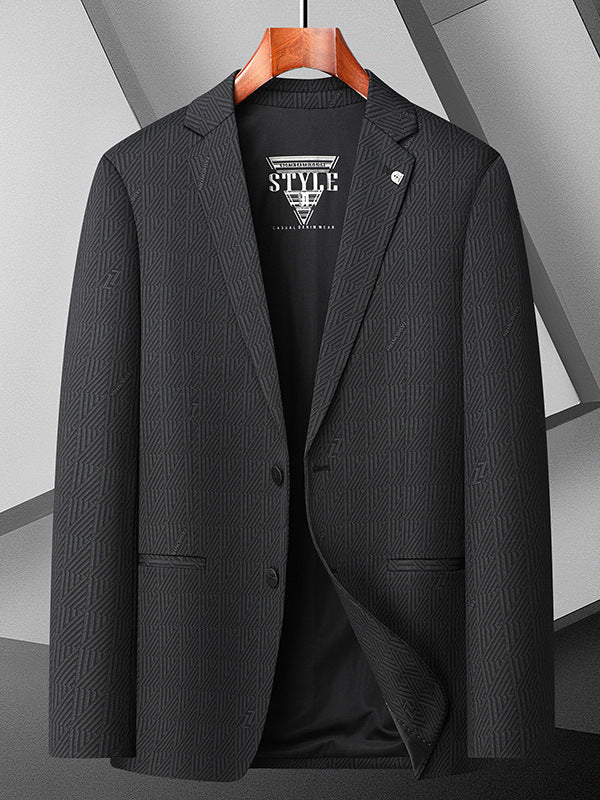 Men's Plus Size Casual Blazer | Stretch & Non-Iron Checkered Sport Coat | Oversized Comfort Fit Jacket for Big Gentlemen | XKX-Q5573