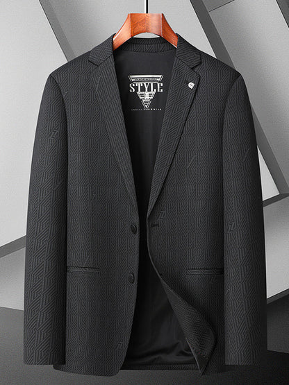 Men's Plus Size Casual Blazer | Stretch & Non-Iron Checkered Sport Coat | Oversized Comfort Fit Jacket for Big Gentlemen | XKX-Q5573