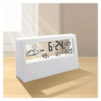 Modern Transparent LED Digital Clock – Temp & Humidity, Weather Icons Home & Office Décor | 2158