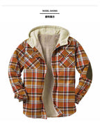 Men’s Premium Lightweight Flannel Hoodie – Stylish Cotton Shirt Jacket for Casual Comfort| SY0093