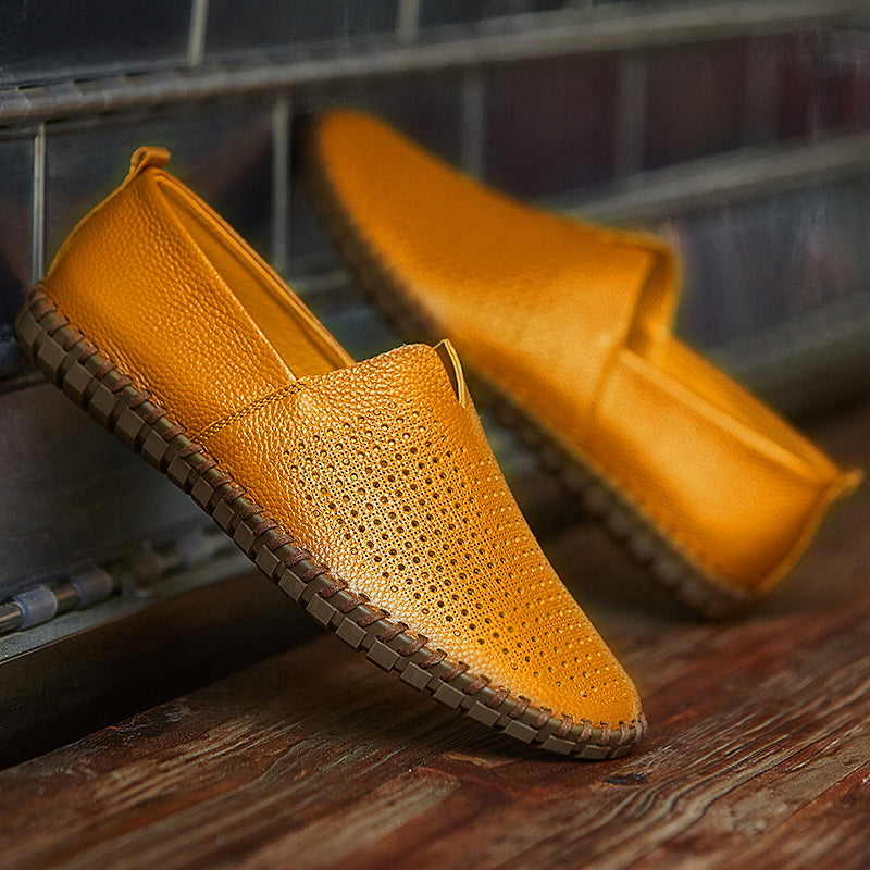 Men’s Genuine Leather Handmade Casual Shoes – Extra Large Sizes 38–50 | Breathable or Solid Upper Options | 955-1