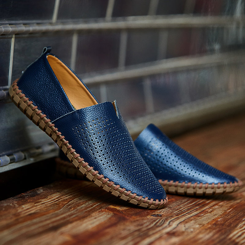 Men’s Genuine Leather Handmade Casual Shoes – Extra Large Sizes 38–50 | Breathable or Solid Upper Options | 955-1