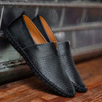 Men’s Genuine Leather Handmade Casual Shoes – Extra Large Sizes 38–50 | Breathable or Solid Upper Options | 955-1