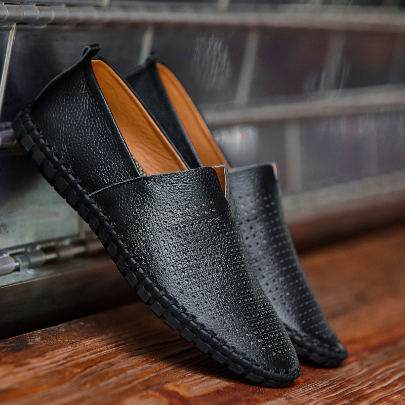 Men’s Genuine Leather Handmade Casual Shoes – Extra Large Sizes 38–50 | Breathable or Solid Upper Options | 955-1