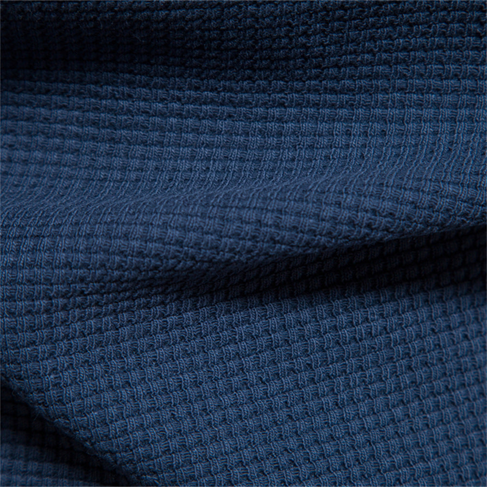 Men's Long Sleeve Heavyweight Crew Neck Solid Color Fit T-Shirt | TS1078