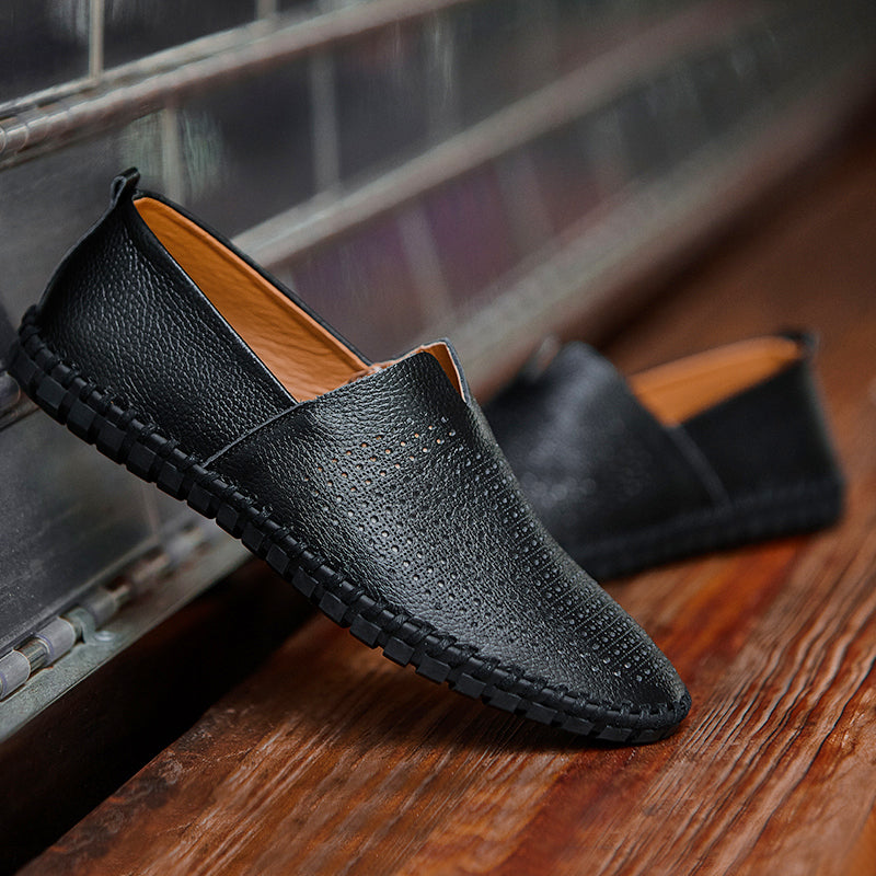 Men’s Genuine Leather Handmade Casual Shoes – Extra Large Sizes 38–50 | Breathable or Solid Upper Options | 955-1