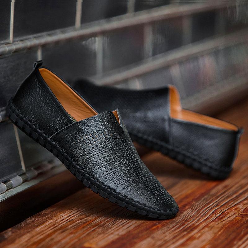 Men’s Genuine Leather Handmade Casual Shoes – Extra Large Sizes 38–50 | Breathable or Solid Upper Options | 955-1