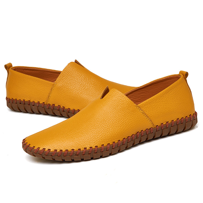 Men's Handmade Gommino Penny Loafers – Lightweight Leather Driving Shoes | Casual Slip-On Flats | 955