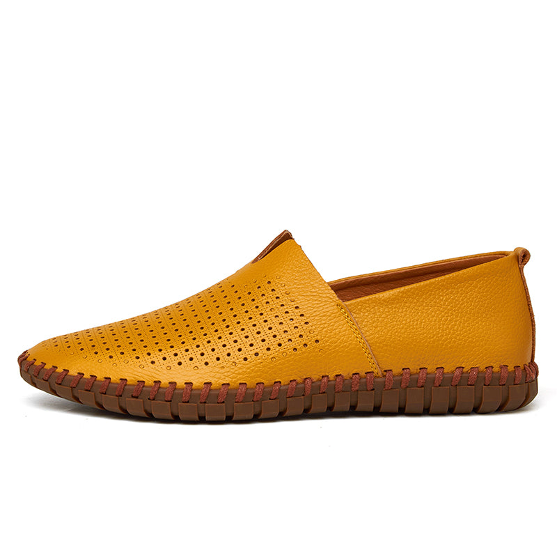 Men’s Genuine Leather Handmade Casual Shoes – Extra Large Sizes 38–50 | Breathable or Solid Upper Options | 955-1