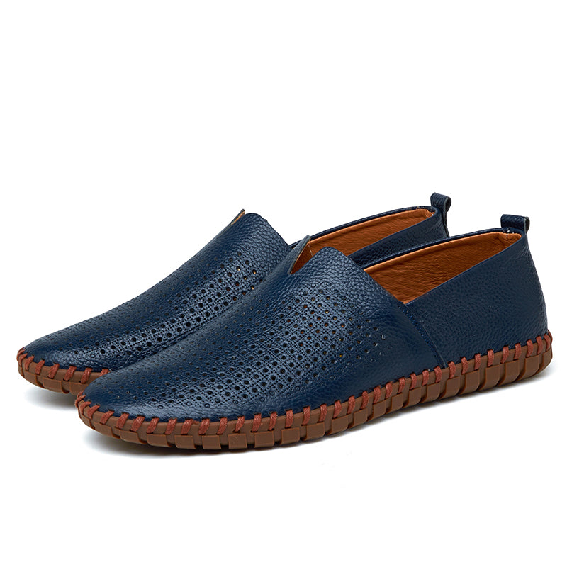 Men’s Genuine Leather Handmade Casual Shoes – Extra Large Sizes 38–50 | Breathable or Solid Upper Options | 955-1