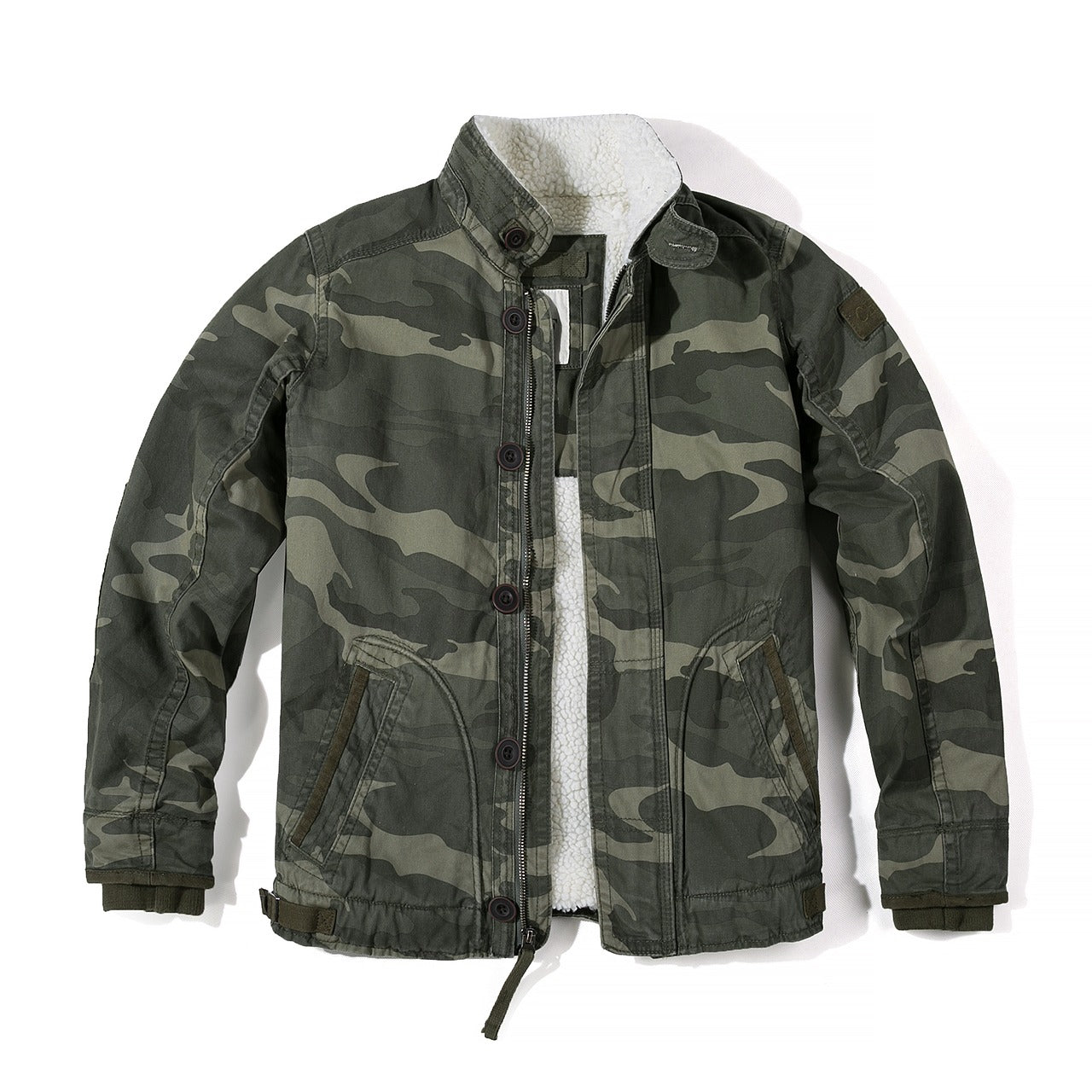 Men Soft Premium Casual Fleece Jacket - Windproof Camouflage Outdoor Coat with Thick Plush Inner Lining for Ultimate Warmth | 318