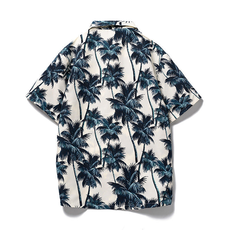 Chemises hawaïennes boutonnées à manches courtes pour hommes, motif floral, pour l'été | CS 