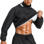Men Workout Sweat Suit Jacket Fat Burner Top Sauna Sweat Hooded Jacket | 1.1