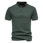 Men's Casual Stand Collar Short Sleeve High Quality Summer Polos T Shirt | PL205