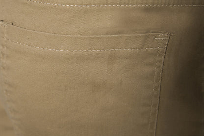 Pantalon cargo de travail à cordon de serrage et boutons de couleur unie pour hommes | PM31 