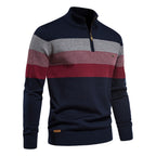 Men’s Half-Zip Mock Neck Knitted Sweater – Slim Fit Pullover for Autumn & Winter | Y245