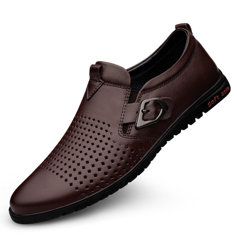 Scarpe casual da uomo traspiranti da guida, scarpe da sposa, mocassini slip-on in pelle | 23008 