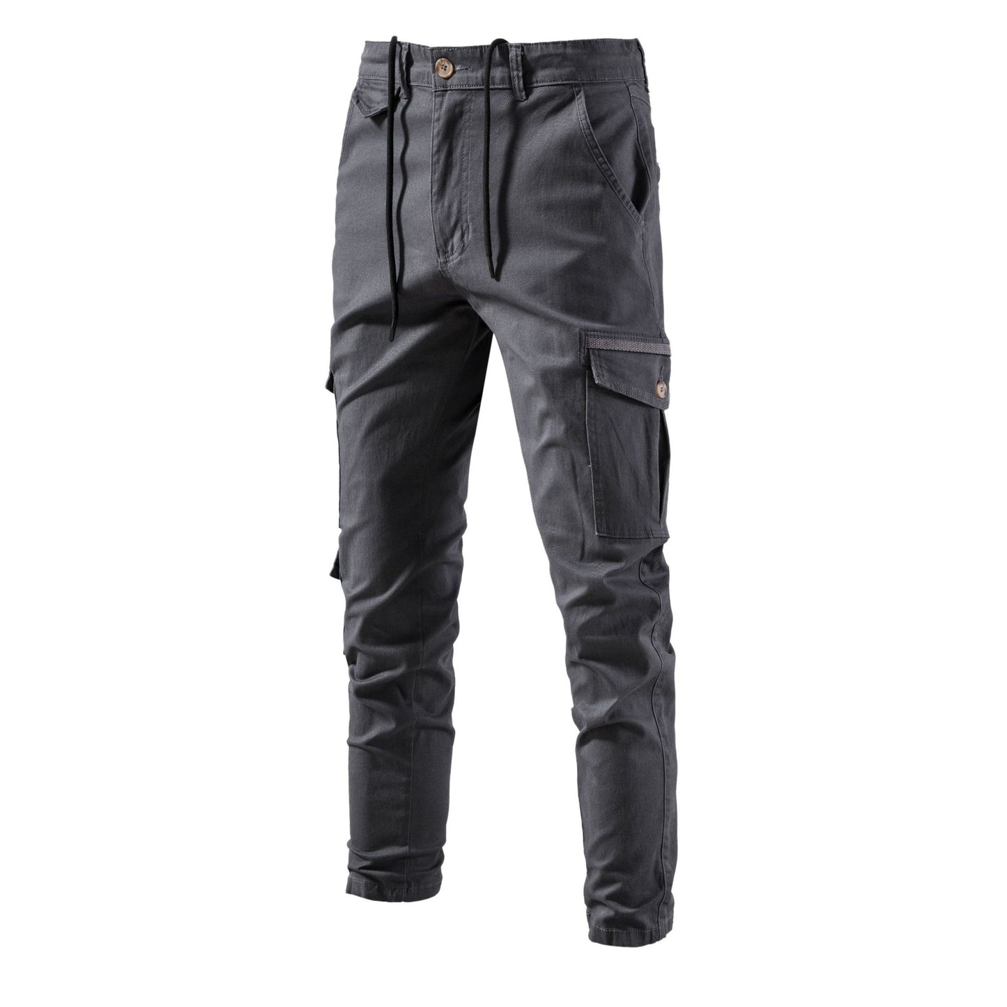 Men's Casual Breathable Spring And Autumn Solid Versatile Cargo Pants | PM32