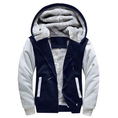 Men's Fleece Hoodie with Zipper Long Sleeve Jackets Casual Hooded Pullover | W02O