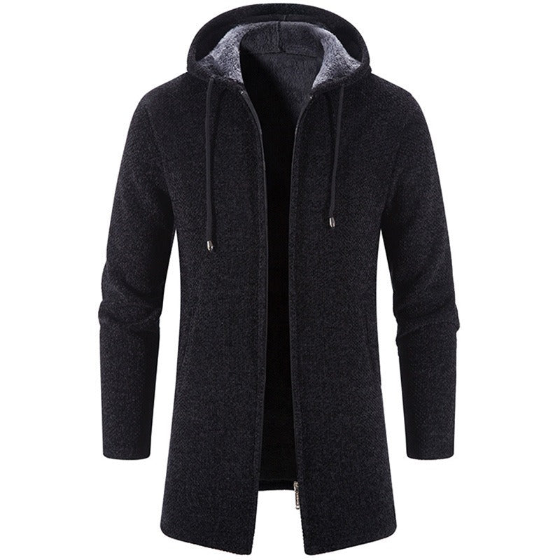 Pull en tricot polaire à capuche pour hommes, manteau chaud et épais, coupe-vent, veste | 6619 