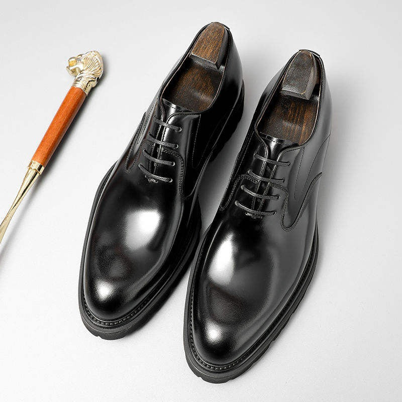 Men's Genuine British Leather Premium Dress Shoes for Suits Luxury Business Oxford Boots