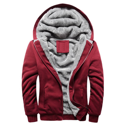 Men's Fleece Hoodie with Zipper Long Sleeve Jackets Casual Hooded Pullover | W02O